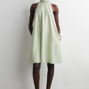 FLUID HALTERNECK MINI DRESS