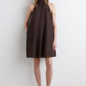 FLUID HALTERNECK MINI DRESS