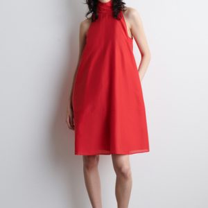 FLUID HALTERNECK MINI DRESS