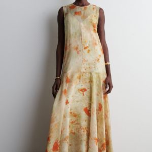 SHEER FLORAL-PRINT MAXI DRESS