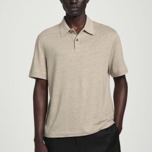 KNITTED LINEN POLO SHIRT