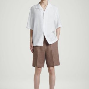 ELASTICATED LINEN SHORTS