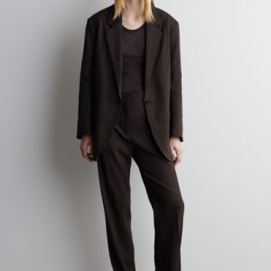 TAILORED LINEN STRAIGHT-LEG PANTS