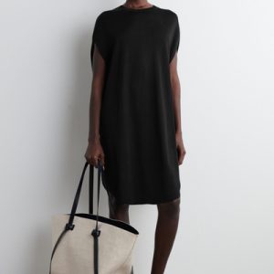 CIRCLE-CUT KNIT DRESS