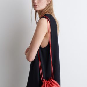 GATHERED POUCH BAG - LEATHER