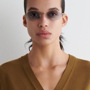 WIRE-FRAME OVAL SUNGLASSES