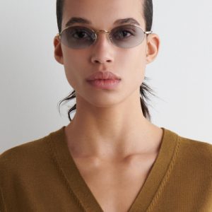 WIRE-FRAME OVAL SUNGLASSES