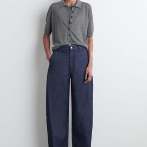 WIDE-LEG DENIM PANTS