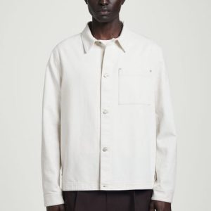 COTTON-LINEN DENIM OVERSHIRT