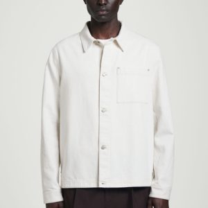COTTON-LINEN DENIM OVERSHIRT