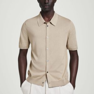 KNITTED LINEN-SILK SHIRT