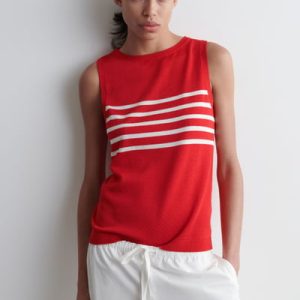 STRIPED KNITTED TANK TOP