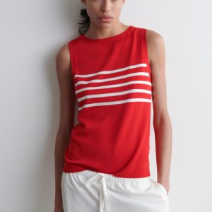 STRIPED KNITTED TANK TOP