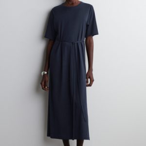 BELTED MIDI SHIRT DRESS