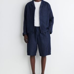 DRAWSTRING DENIM SHORTS