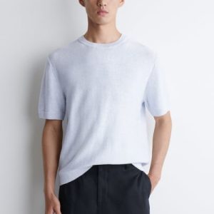 KNITTED LINEN-COTTON T-SHIRT