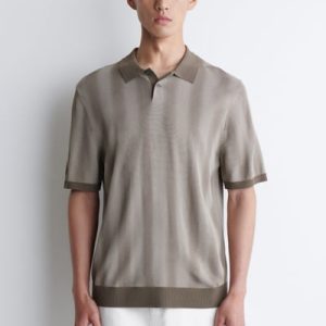 DIFFUSEDSTRIPE KNITTED POLO SHIRT