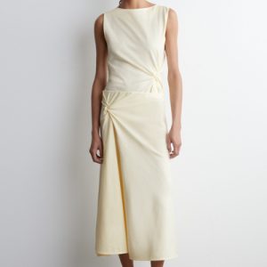 TWIST-DETAIL MIDI SKIRT