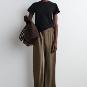 SATIN WIDE-LEG PANTS