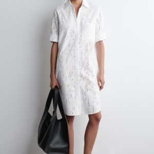 EYELET SHIRT DRESS