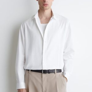 RELAXED PIMA COTTON POPLIN SHIRT