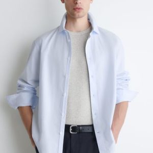 RELAXED PIMA COTTON POPLIN SHIRT