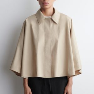 CROPPED TRENCH COAT CAPE