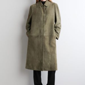 COLLARED SUEDE COAT