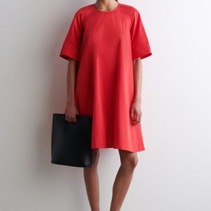 TIE-BACK A-LINE MINI DRESS