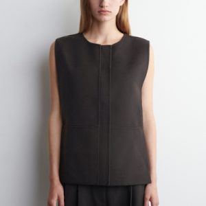 DOUBLE-FACED WOOL HYBRID VEST