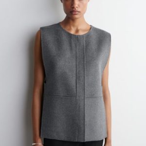 DOUBLE-FACED WOOL HYBRID VEST