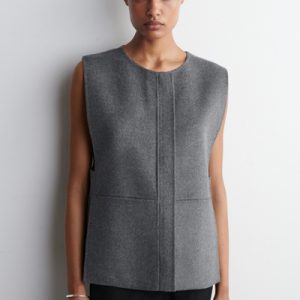 DOUBLE-FACED WOOL HYBRID VEST