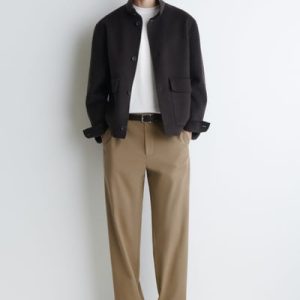 COTTON STRAIGHT-LEG CHINOS