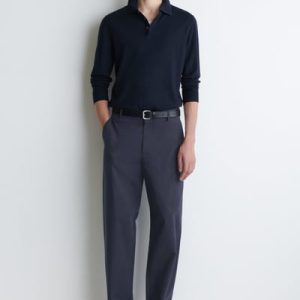COTTON STRAIGHT-LEG CHINOS
