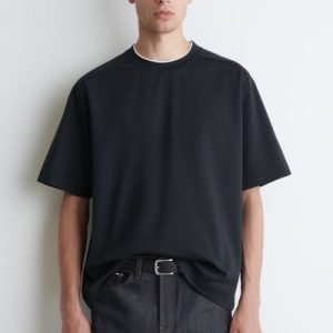 OVERSIZED INTERLOCK LAYERED-EFFECT T-SHIRT
