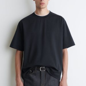 OVERSIZED INTERLOCK LAYERED-EFFECT T-SHIRT