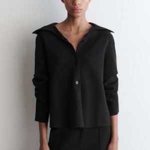 COLLARED KNITTED JACKET