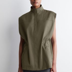 MOCK-NECK UTILITY VEST