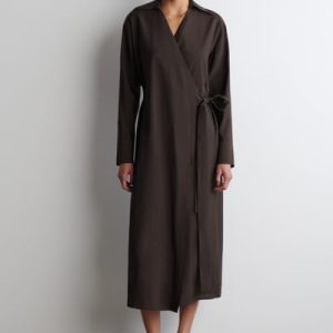 MODAL MIDI WRAP DRESS