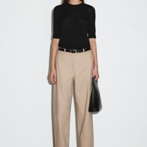 BARREL-LEG COTTON CHINOS