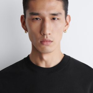 HAMMERED MINI HOOP EARRINGS