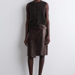 SQUARE-TOE BUCKLED BALLET FLATS