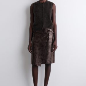 SQUARE-TOE BUCKLED BALLET FLATS