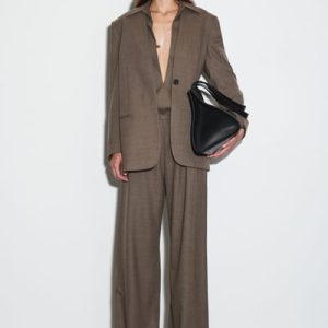 WOOL-BLEND WIDE-LEG PANTS