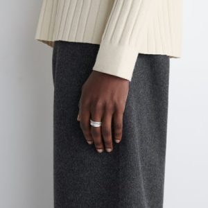 2-PACK HAMMERED RINGS