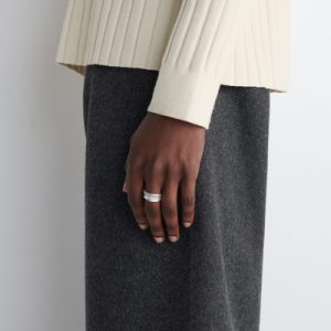 2-PACK HAMMERED RINGS