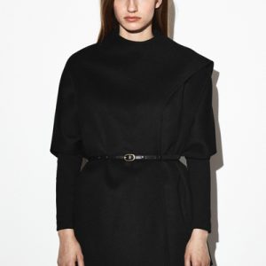 DOUBLE-FACED WOOL SCARF CAPE