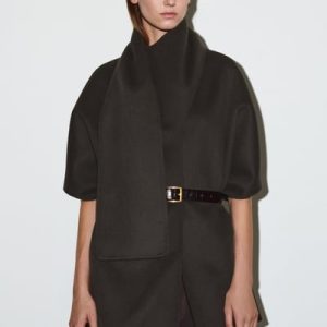 DOUBLE-FACED WOOL SCARF CAPE