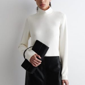 HIGH-NECK JERSEY TOP