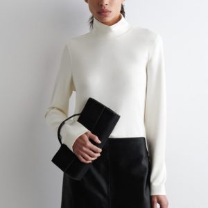 HIGH-NECK JERSEY TOP